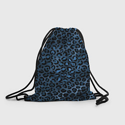 Рюкзак-мешок Синяя леопардовая шкура, цвет: 3D-принт