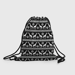Рюкзак-мешок Черно-белые Жирафы, цвет: 3D-принт