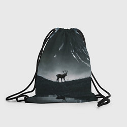 Рюкзак-мешок Северный олень и вулкан, цвет: 3D-принт