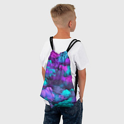 Рюкзак-мешок Неоновые тучи, цвет: 3D-принт — фото 2