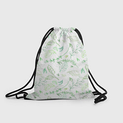 Рюкзак-мешок Хаос из зелёных веток и листьев, цвет: 3D-принт