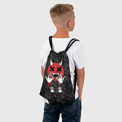 Рюкзак-мешок Дьявольский смайлик, цвет: 3D-принт — фото 2