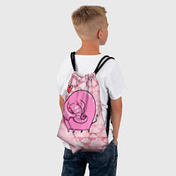 Рюкзак-мешок Розовый влюбленный слон, цвет: 3D-принт — фото 2