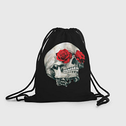 Рюкзак-мешок Череп Розы, цвет: 3D-принт