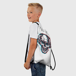 Рюкзак-мешок Суровый Череп В Наушниках, цвет: 3D-принт — фото 2