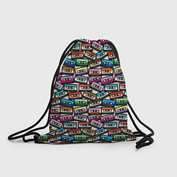 Рюкзак-мешок Ретро Музыка Аудиокассеты, цвет: 3D-принт