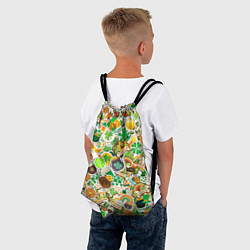 Рюкзак-мешок Стикербомбинг ко дню Св Патрика, цвет: 3D-принт — фото 2