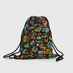 Рюкзак-мешок Прикольный красочный паттерн, цвет: 3D-принт