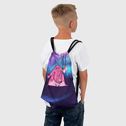 Рюкзак-мешок Розовый слоник, цвет: 3D-принт — фото 2