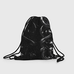 Рюкзак-мешок Змеиный Паттерн Snake Black, цвет: 3D-принт