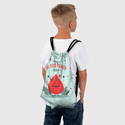 Рюкзак-мешок Капелька крови, цвет: 3D-принт — фото 2