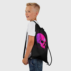 Рюкзак-мешок Неоновый череп с огоньками, цвет: 3D-принт — фото 2