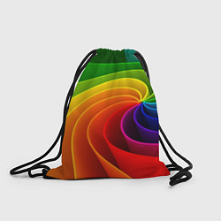 Рюкзак-мешок Спираль Модный узор 2023 Неон, цвет: 3D-принт