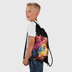Рюкзак-мешок Девушка -лиса, цвет: 3D-принт — фото 2