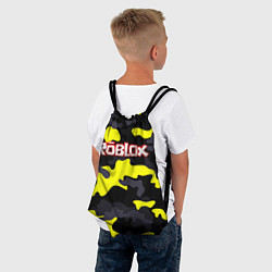 Рюкзак-мешок Roblox Камуфляж Чёрно-Жёлтый, цвет: 3D-принт — фото 2