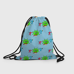 Рюкзак-мешок ЧЕЛОВЕЧКИ МИНИМАЛИЗМ, цвет: 3D-принт