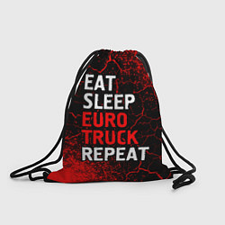 Рюкзак-мешок Eat Sleep Euro Truck Repeat Спрей, цвет: 3D-принт