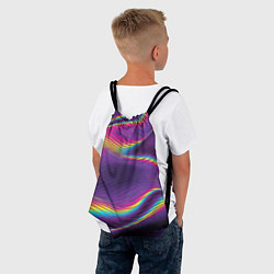 Рюкзак-мешок Neon fashion pattern Wave, цвет: 3D-принт — фото 2