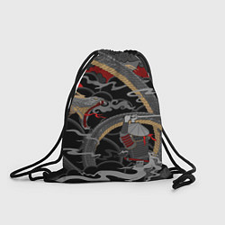 Рюкзак-мешок Самурай и змей, цвет: 3D-принт