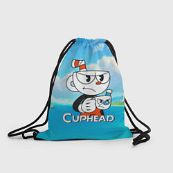 Рюкзак-мешок Cuphead сердитая чашечка, цвет: 3D-принт