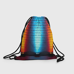 Рюкзак-мешок Кирпичная стена Неон, цвет: 3D-принт