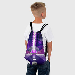 Рюкзак-мешок Vaporwave Neon Space, цвет: 3D-принт — фото 2
