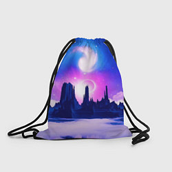 Рюкзак-мешок Фантастический пейзаж Неон Космос, цвет: 3D-принт