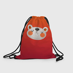 Рюкзак-мешок Мордочка мишки, цвет: 3D-принт