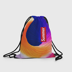 Рюкзак-мешок Цветная волна Summer, цвет: 3D-принт