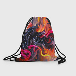 Рюкзак-мешок Уроборос в огне, цвет: 3D-принт