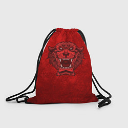 Рюкзак-мешок Красный тигр, цвет: 3D-принт