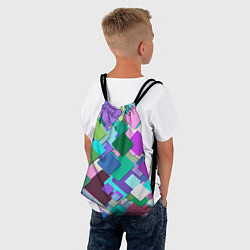 Рюкзак-мешок MULTICOLORED SQUARES, цвет: 3D-принт — фото 2