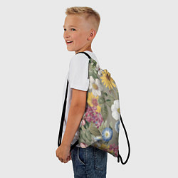 Рюкзак-мешок Цветы Красочный Вечерний Узор, цвет: 3D-принт — фото 2