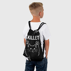 Рюкзак-мешок Группа Skillet и Рок Кот, цвет: 3D-принт — фото 2