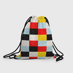 Рюкзак-мешок MULTICOLORED SQUARE MOSAIC, цвет: 3D-принт