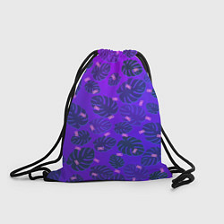 Рюкзак-мешок Неоновый Chill и пальмовые листья, цвет: 3D-принт