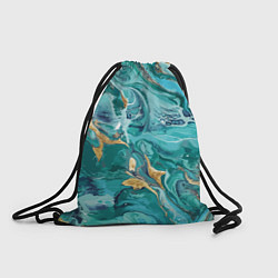 Рюкзак-мешок Имитация малахита, цвет: 3D-принт