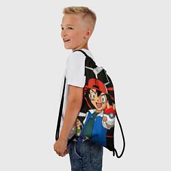 Рюкзак-мешок Эш Кетчум с покебол -шаром, цвет: 3D-принт — фото 2