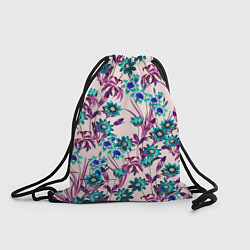 Рюкзак-мешок Цветы Летние Фиолетовые Рудбеки, цвет: 3D-принт