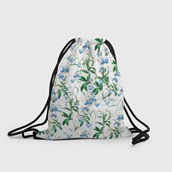 Рюкзак-мешок Цветы Синие Незабудки, цвет: 3D-принт