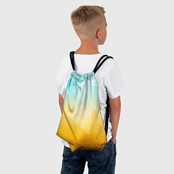 Рюкзак-мешок Полигоны - Лед и мед, цвет: 3D-принт — фото 2