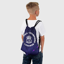 Рюкзак-мешок Символ Liverpool и круглая надпись Football Legend, цвет: 3D-принт — фото 2