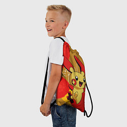 Рюкзак-мешок Веселый Пикачу с крестиком, цвет: 3D-принт — фото 2