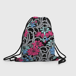 Рюкзак-мешок Цветочный летний паттерн Fashion trend, цвет: 3D-принт