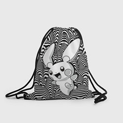 Рюкзак-мешок Пикачу на психоделическом фоне, цвет: 3D-принт