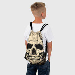 Рюкзак-мешок Жуткий череп с рогами, цвет: 3D-принт — фото 2