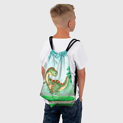 Рюкзак-мешок Маленький Динозаврик, цвет: 3D-принт — фото 2