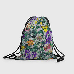 Рюкзак-мешок Цветы Летний Орнамент, цвет: 3D-принт