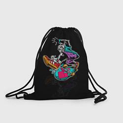 Рюкзак-мешок Панда на скейте, цвет: 3D-принт