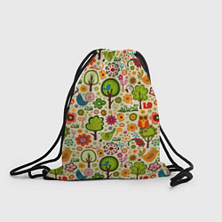 Рюкзак-мешок COLORED FOREST ANIMALS, цвет: 3D-принт